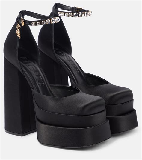 replica versace black madusa tennis shoes|versace heels dupe.